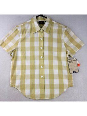 Vintage 1995 Dockers Khakiware Checkered Shirt S Deadstock Country Cottage Twee